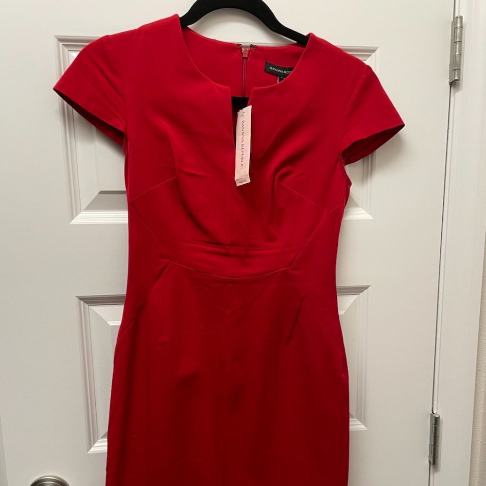Banana Republic Petite Red Dress